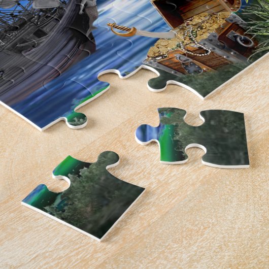 Mystisches Moonlit Piraten-Schiff Puzzle (Seite)