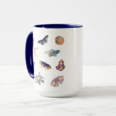 Mystisches Moth Crystal Muster Hexenkaffee-Tasse Tasse (Vorderseite Links)