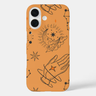 Mystisches Muster - Astrologie-Symbole und Konstel iPhone 16 Hülle