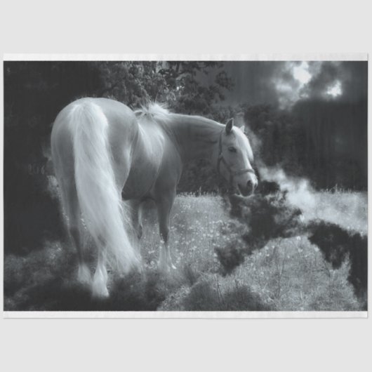 mystisches Nachtpferdpapier Seidenpapier (Vorderseite)