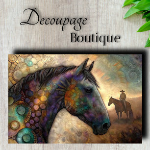 Mystisches Pferd Découpage Seidenpapier