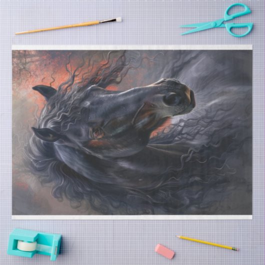 Mystisches Pferd-Dekoupage Seidenpapier (Basteln)