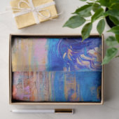 Mystisches Pferd galoppieren in einem blauen Feld Seidenpapier (Geschenk)