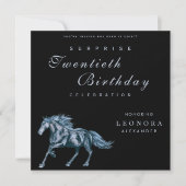 Mystisches Pferd Jegliche Überraschung Geburtstags Einladung (Vorderseite)