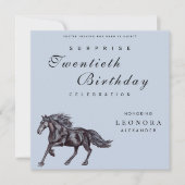 Mystisches Pferd Jegliche Überraschung Geburtstags Einladung (Vorderseite)