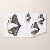 Mystisches Pilz- und Mondphasen Badezimmer Handtuc Badhandtuch Set (Handtuch)