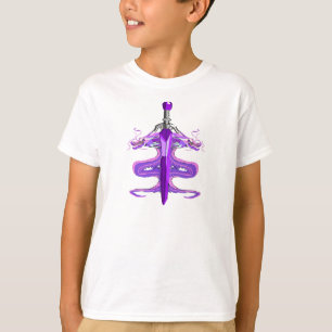 Mystisches Purpur-Drachenschwert T-Shirt