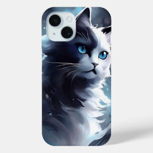 Mystisches Schwarz und Weiße Kitten   Wasserfarbka Case-Mate iPhone Hülle