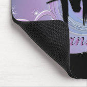 Mystisches Schwarzes Einhorn (Pastellwirl) Mousepad (Ecke)