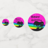 Mystisches Schwarzes Einhorn (Regenbogen) Konfetti (Rückseiten)