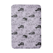 Mystisches Schwarzes Katzen- und Schmetterlingsmus Badematte (Vorderseite Vertikal)