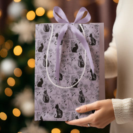 Mystisches Schwarzes Katzen- und Schmetterlingsmus Mittlere Geschenktüte