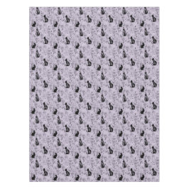 Mystisches Schwarzes Katzen- und Schmetterlingsmus Tischdecke