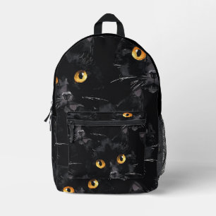 Mystisches Schwarzkatzenaugen-Muster Bedruckter Rucksack