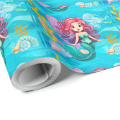 mystisches Sirenendesign Geschenkpapier (Rolleneckpunkt)