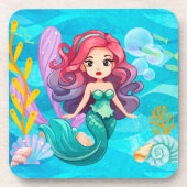 mystisches Sirenendesign Getränkeuntersetzer (Vorderseite)