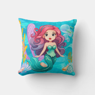 Mystisches Sirenendesign Kissen