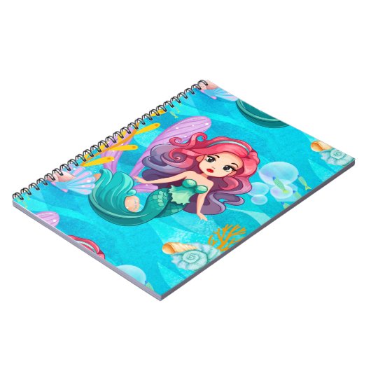 mystisches Sirenendesign Notizblock (Linke Seite)