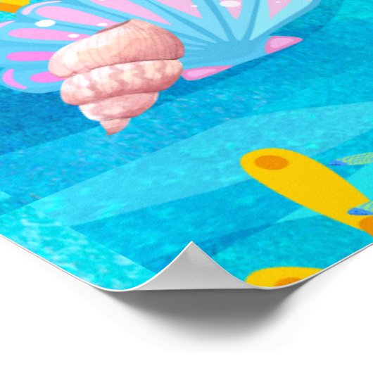 Mystisches Sirenendesign Poster (Ecke)