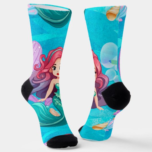 mystisches Sirenendesign Socken (Gewinkelt)