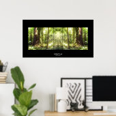 Mystisches Sonnenlicht durch das Forest Foto Art P Poster (Heimbüro)