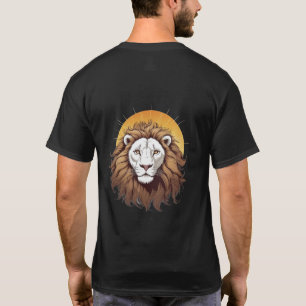 Mystisches Sonnenlöwen-Halo-Grafik-T-Shirt T-Shirt