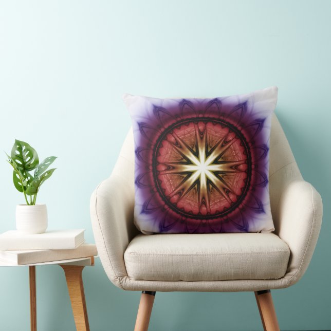 Mystisches symbolisches Fraktal Kissen (Stuhl )