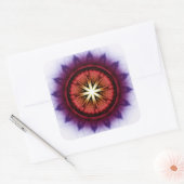 Mystisches symbolisches Fraktal Quadratischer Aufkleber (Umschlag)