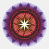 Mystisches symbolisches Fraktal Runder Aufkleber (Vorderseite)