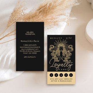 Mystisches Tarot Makeup Haarbängel Monogram Gold B Treuekarte