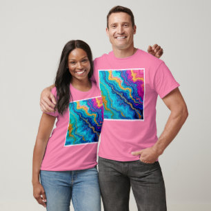 Mystisches Teal- und Gold-Energie T-Shirt