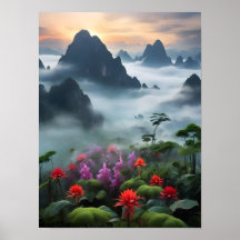Mystisches vietnamesisches Peaks Poster