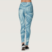 Mystisches Wasserbild blaue Farbgestaltung Leggings (Rückseite)