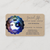 Mystisches Yin Yang, spirituell ganzheitlich Visitenkarte (Rückseite)