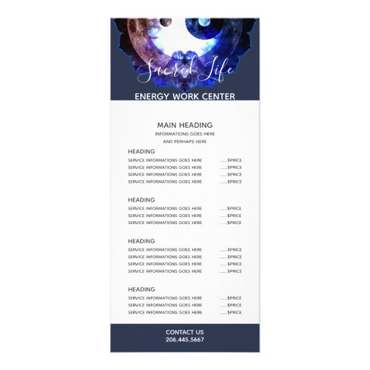 Mystisches Yin Yang, spirituell ganzheitlich Werbekarte (Vorne)