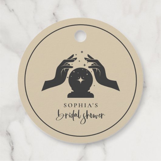 Mystisches Zodiac Tarot Card Celestial Brautparty Geschenkanhänger (Rückseite)