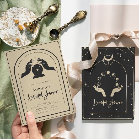 Mystisches Zodiac-Tarot Celestial-Brautparty Einladung