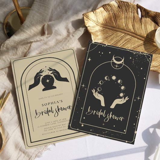 Mystisches Zodiac-Tarot Celestial-Brautparty Einladung