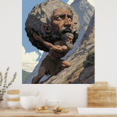 Myth of Sisyphus | Eternal Struggle and Strength A Poster (Küche)