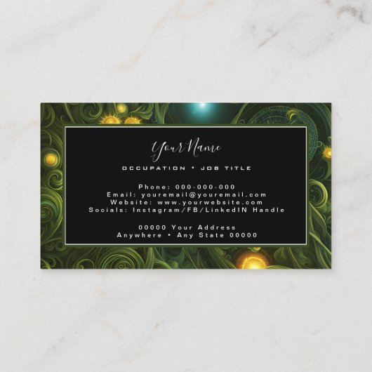 Mythara Echoes Visitenkarte (Rückseite)