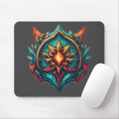 Mythic Dragon Crest Gamer Emblem Mousepad (Mit Mouse)