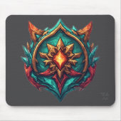 Mythic Dragon Crest Gamer Emblem Mousepad (Vorne)