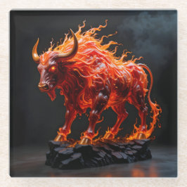 Mythic Fire Bull Glasuntersetzer