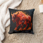 Mythic Fire Bull Kissen (Decke)
