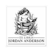 Mythic Masculine Merman Ex Libris Library Book Permastempel (Design)