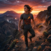 Mythic Realms Fire Dragon Graphic T-Shirt