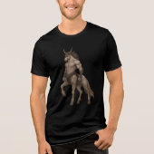 Mythic Warrior Unicorn Centaur Drawing Tri-Blend Shirt (Vorderseite)