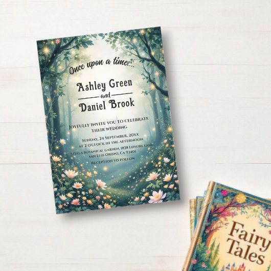 Mythic Woodland Enchanted Forest Fairytale Wedding Acryleinladungen