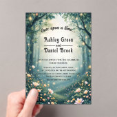Mythic Woodland Enchanted Forest Fairytale Wedding Acryleinladungen (Insitu (Handheld))