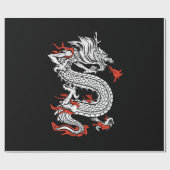 Mythical Ancient Asian Chinese Dragon Geschenkpapier (Flach)